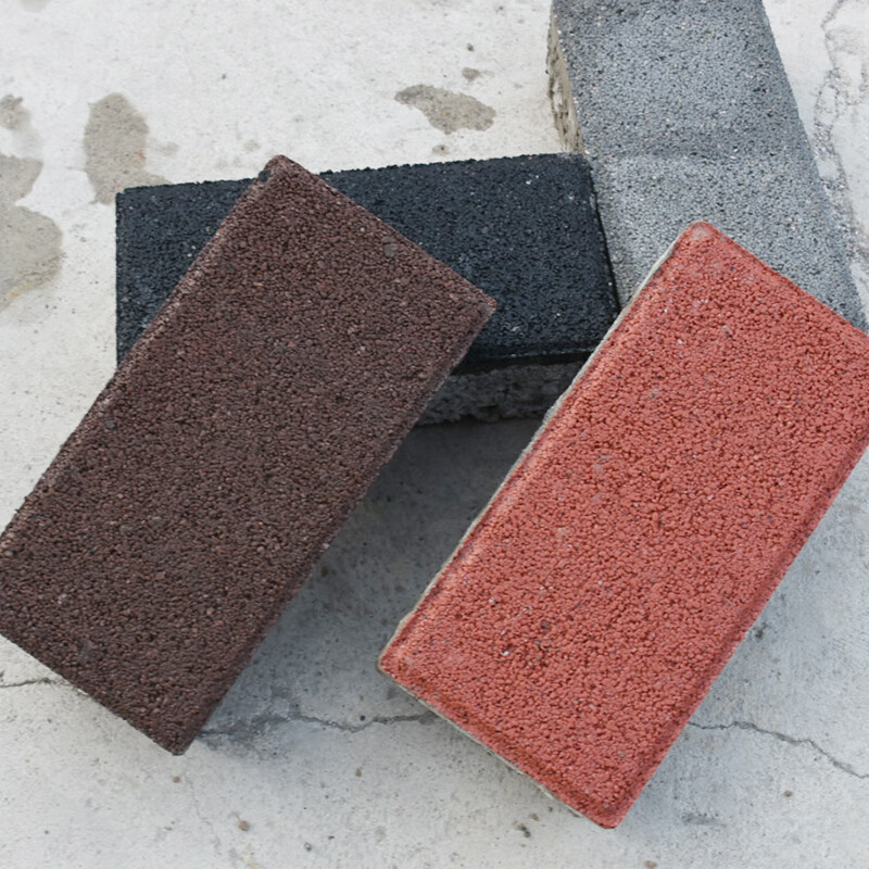 穆勒(MUL)混凝土透水砖 面包砖 地砖 广场砖 道板砖 渗水砖沙子水泥配料 30*30 1平方米 黑色